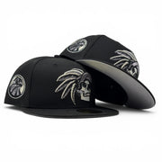 Aztec Skull Warriors New Era Fitted Hat-Black