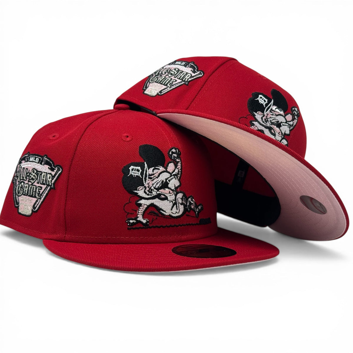 Detroit Tigers 2005 All Star Game Sliding Kitty New Era Fitted Hat-Red