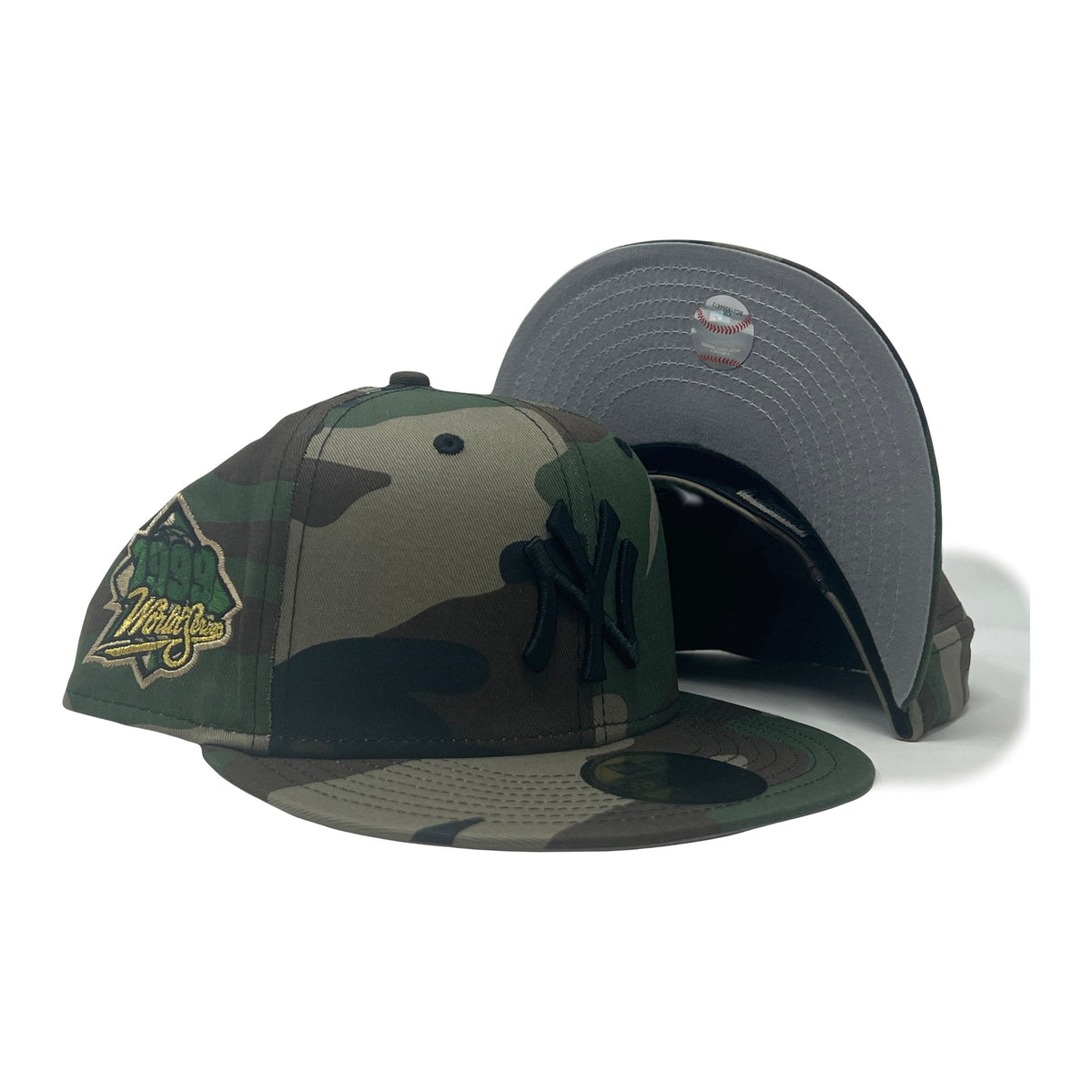 New York Yankees 1999 World Series Woodland Camouflage New Era Fitted Hat