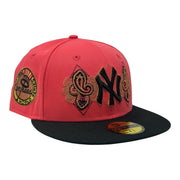 New York Yankees 1962 World Series Paisley Fitted Hat- Coral