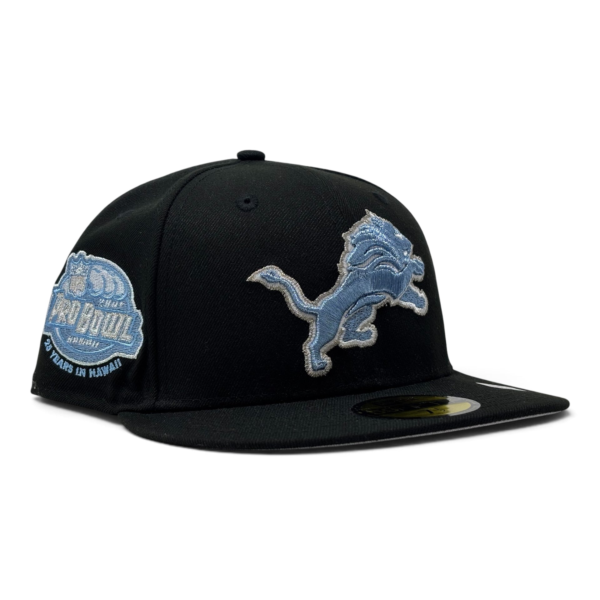 Detroit Lions Pro Bowl Icy Brim NFL New Era Fitted Hat- Black