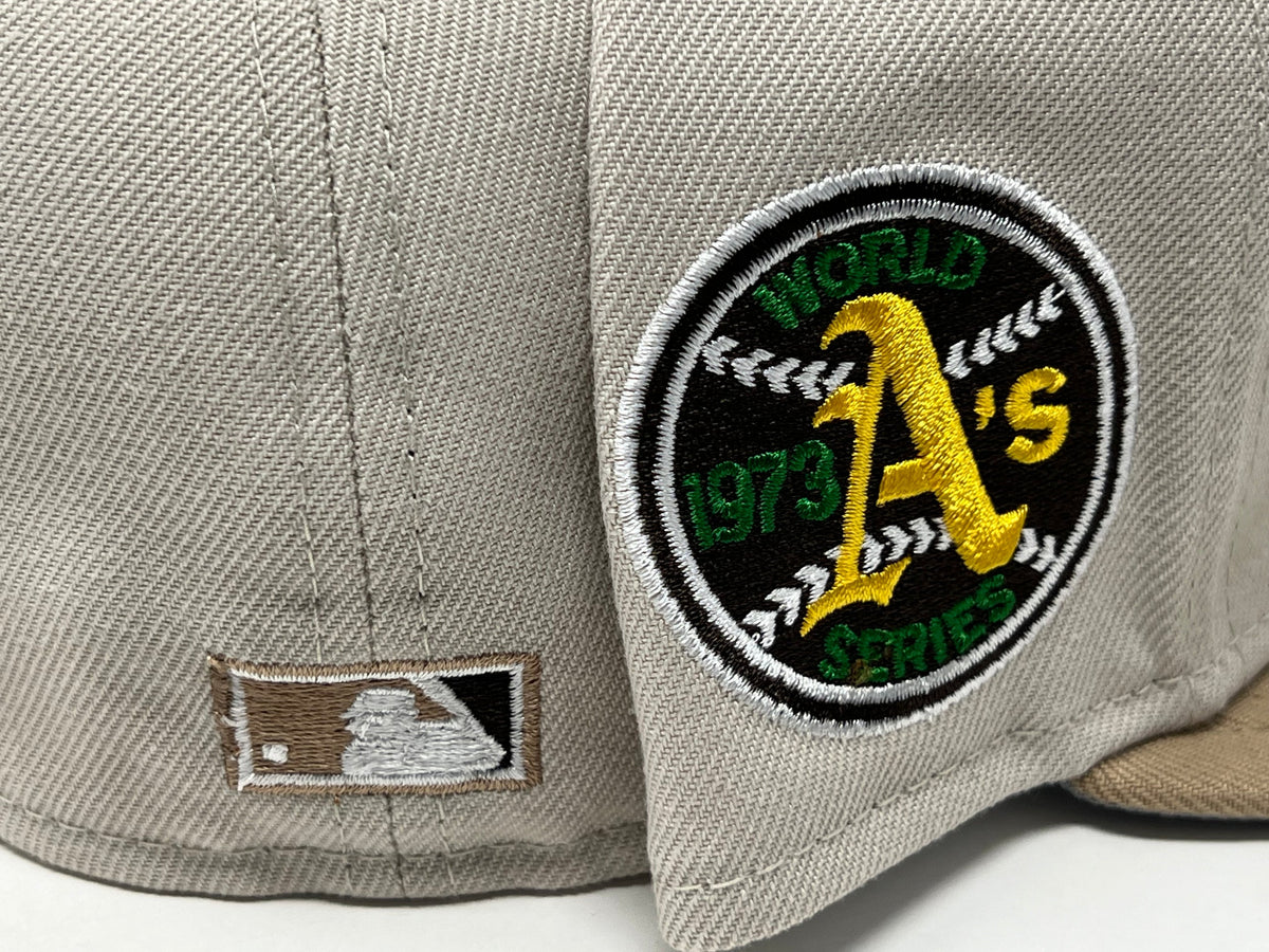 Stone Pack Oakland Athletics Mascot Logo New Era Fitted Hat