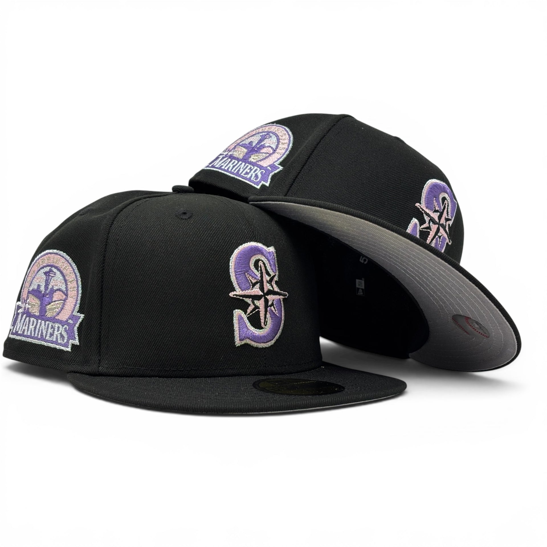 Seattle Mariners 30th Anniversary Fitted Hats-Black