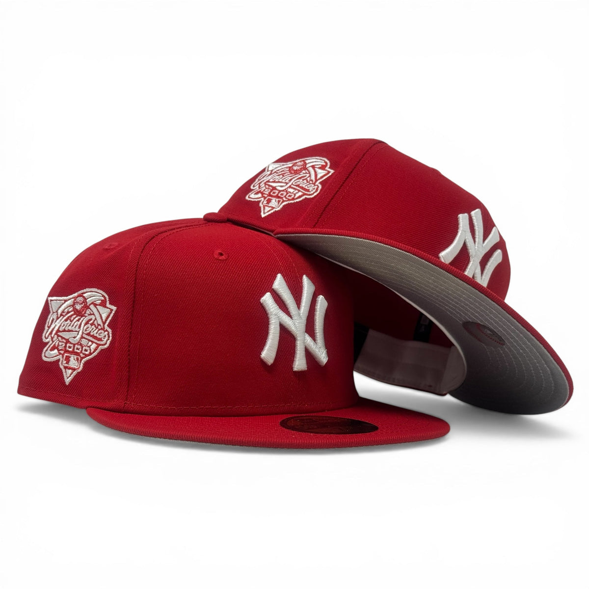 New York Yankees 2000 World Series Fitted Hats- Red