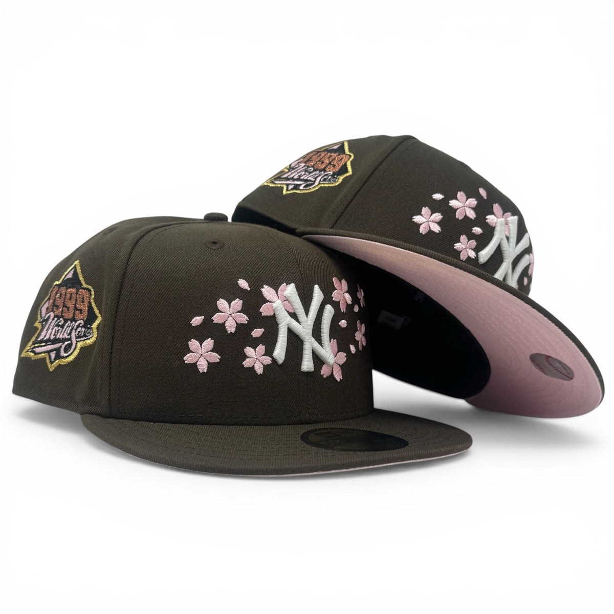 New York Yankees 1999 World Series "Cherry Blossom pack" Fitted Hat-Walnut