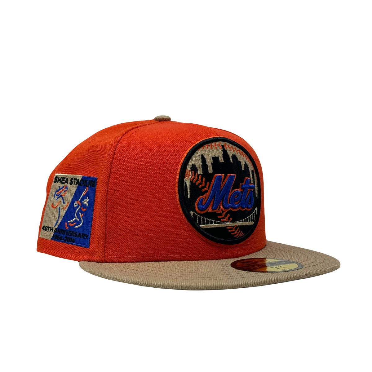 New York Mets Shea Stadium 40th Anniversary Orange Camel New Era Fitted Hat