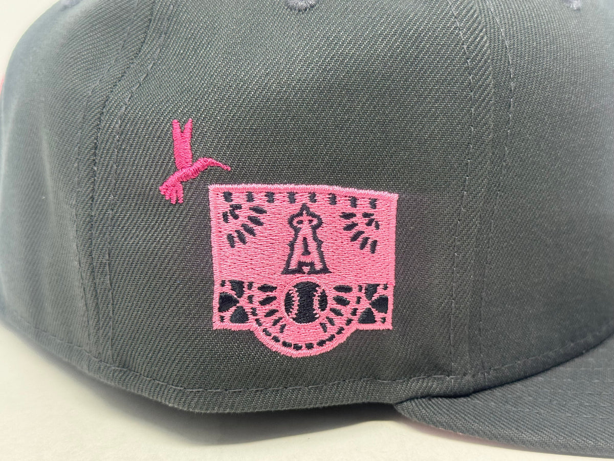 Los Angeles Angels Day of the Dead Graphite 59FIFTY Fitted