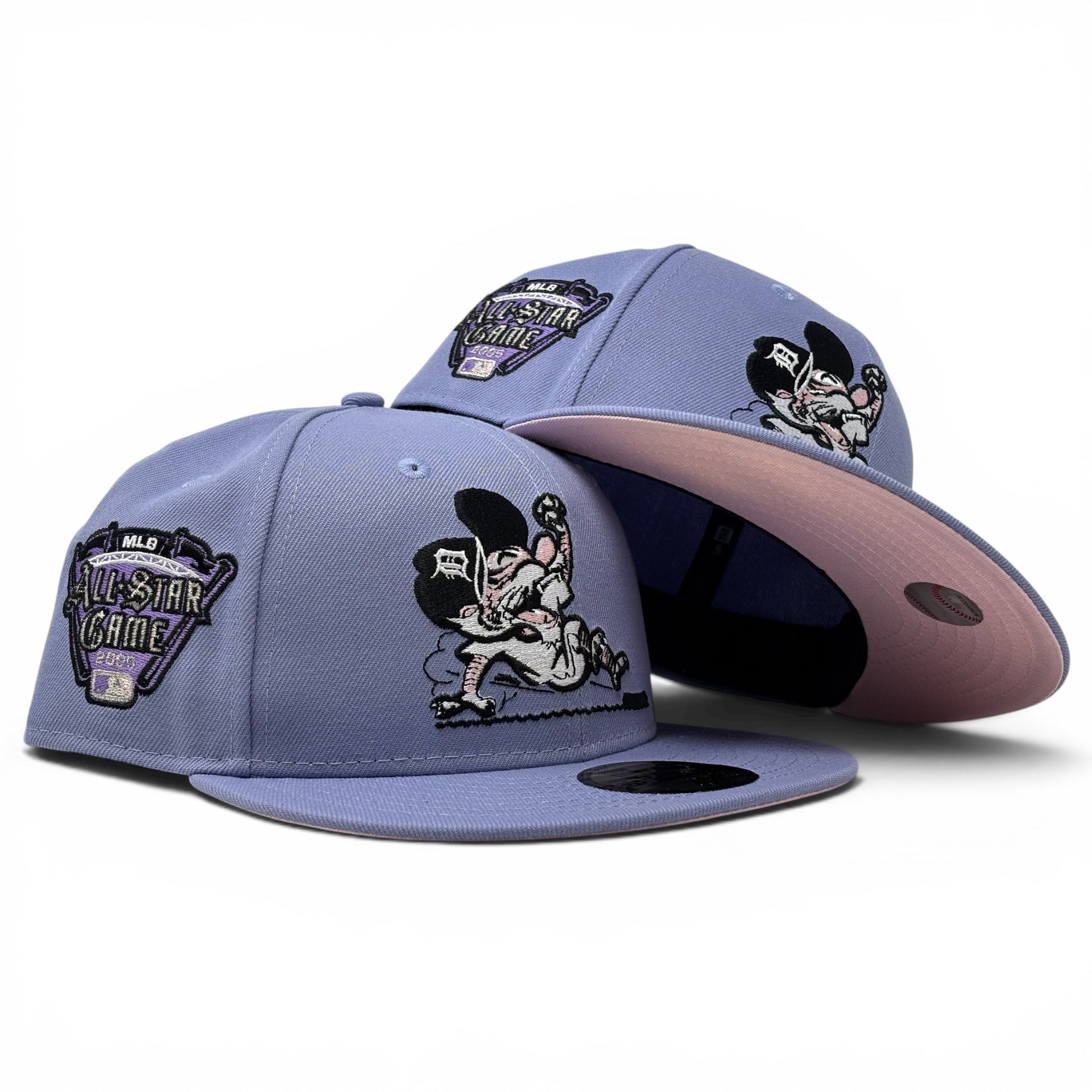 Detroit Tigers 2005 All Star Game Sliding Kitty New Era Fitted Hat-Lavender