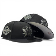 New York Yankees 1996 World Series iconic interlocking Fitted Hats-Black