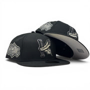 Kinston Indians Carolina League Minor League "Black Metallic" Pack Fitted hats