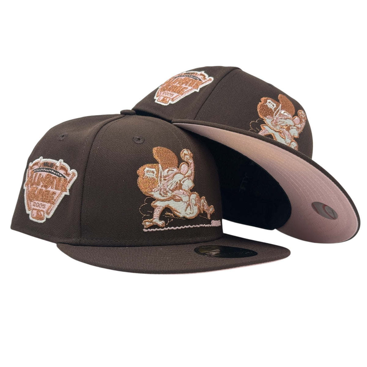 Detroit Tigers 2005 All Star Game Sliding Kitty New Era Fitted Hat-Dark Brown