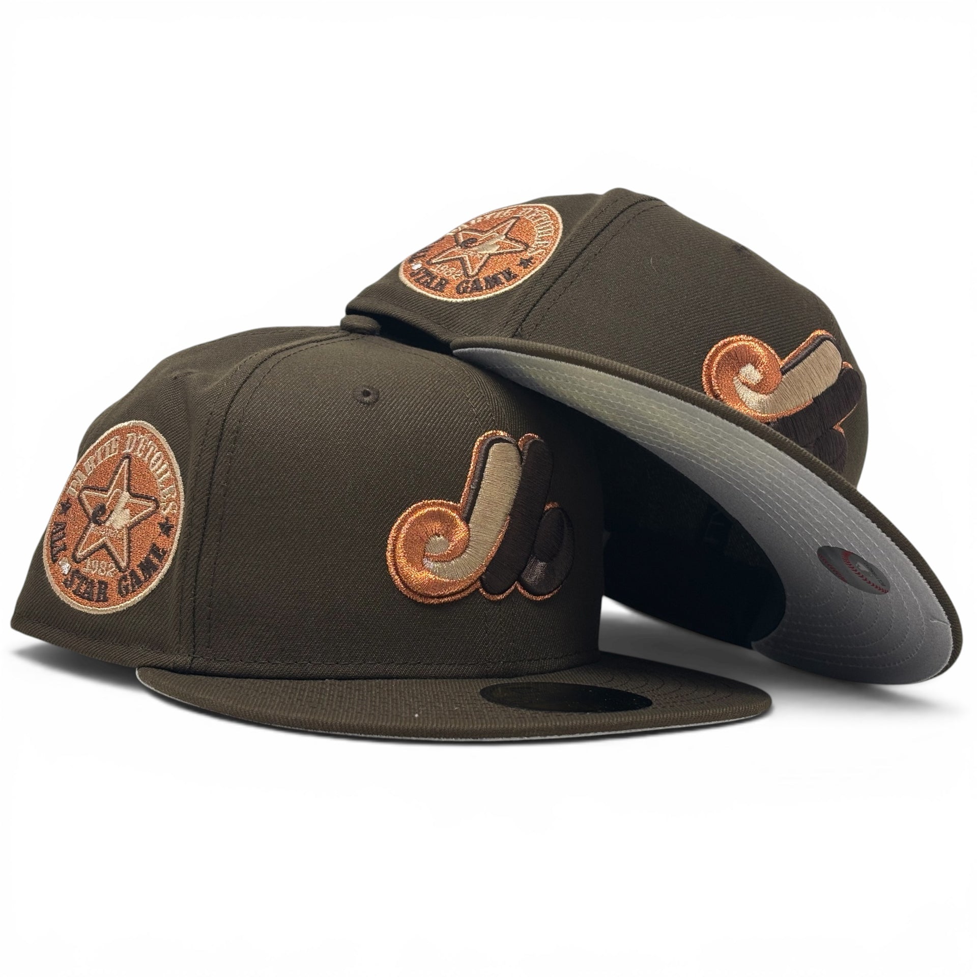 Montreal Expos 1982 All Star Game New Era  Fitted Hat- Brown