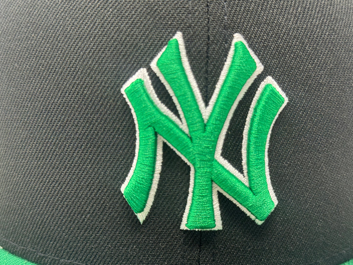 New York Yankees 75th Anniversary New Era Fitted Hat-Black Kelly Green
