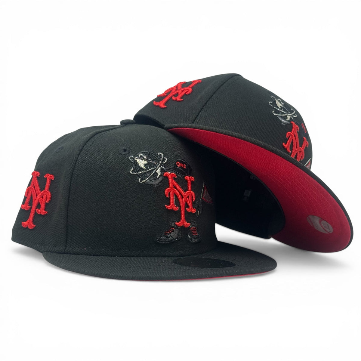 New York Mets Cartoon 59FIFTY QNS  New Era  Fitted Hat -Black