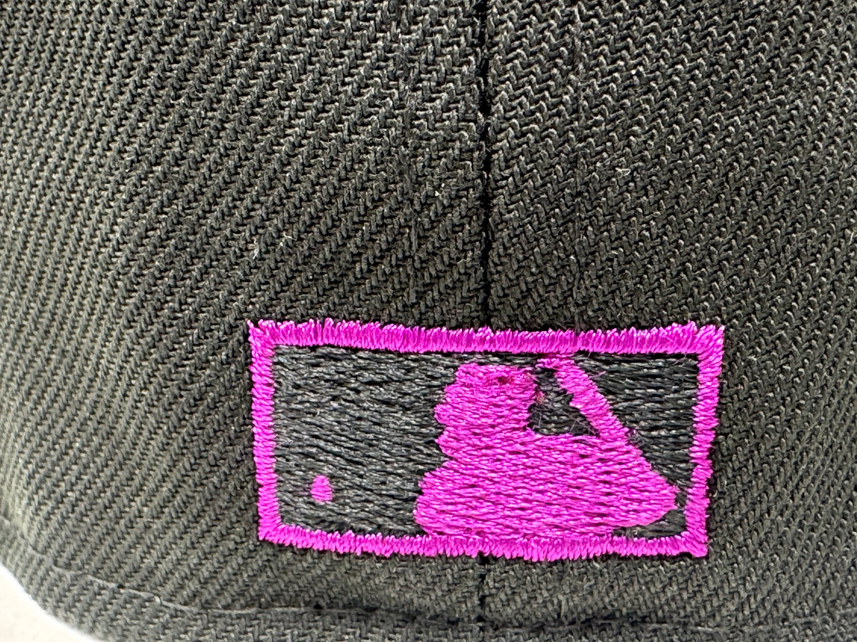 Oakland Athletics 1989 World Series Fusion Purple  Brim Fitted Hat-Black