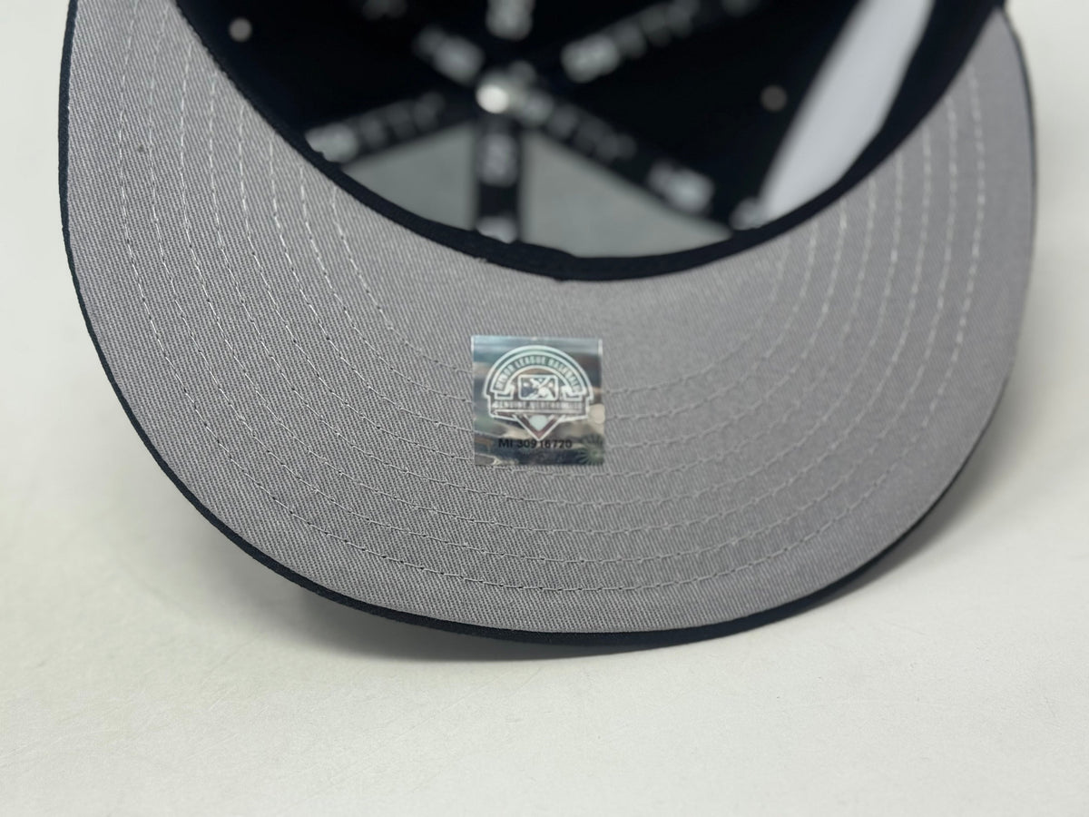 Rochester red wings Baseball fitted hat-Black Dolphin Blue