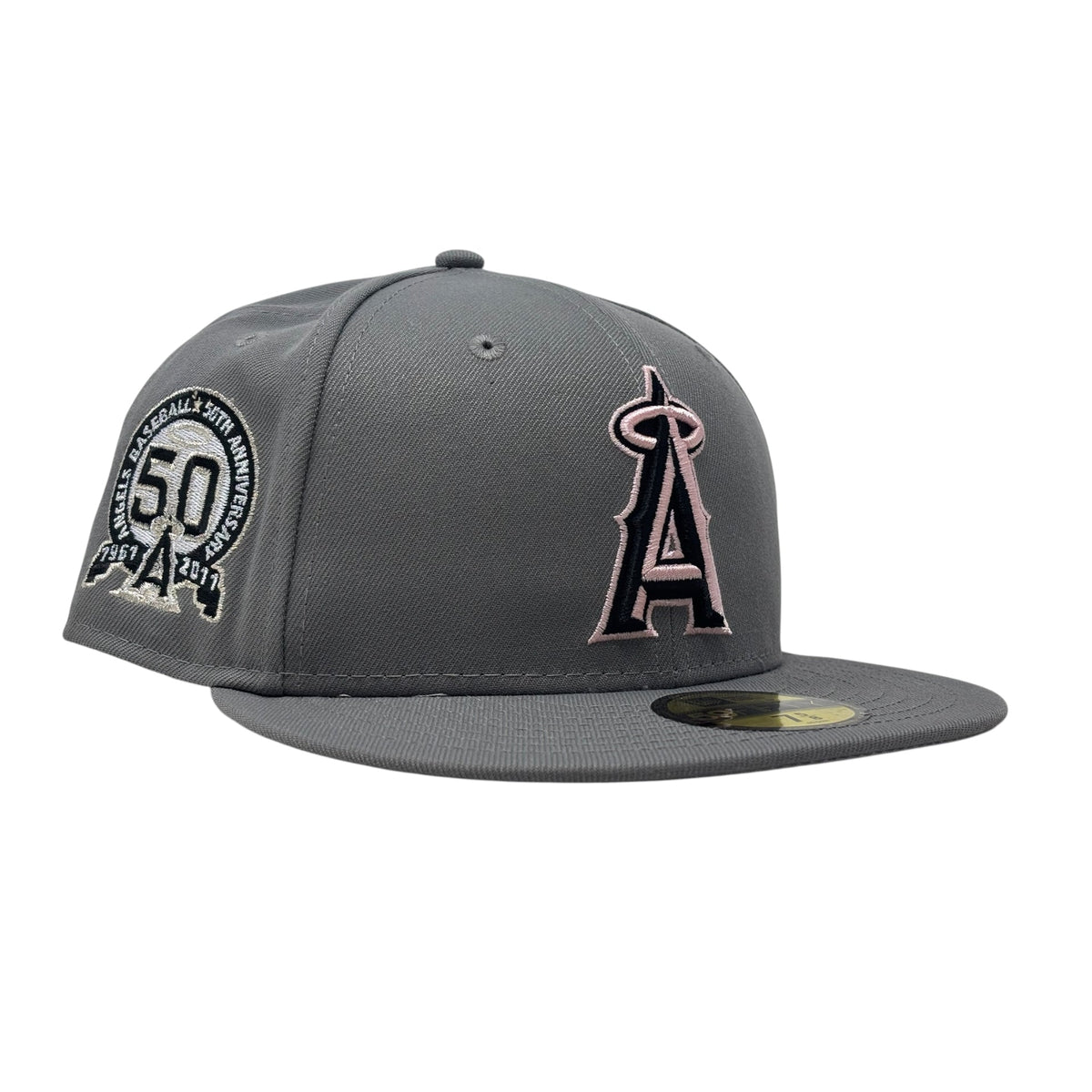 Los Angeles Angels 50th Anniversary New Era Fitted Hat-Gray Pink