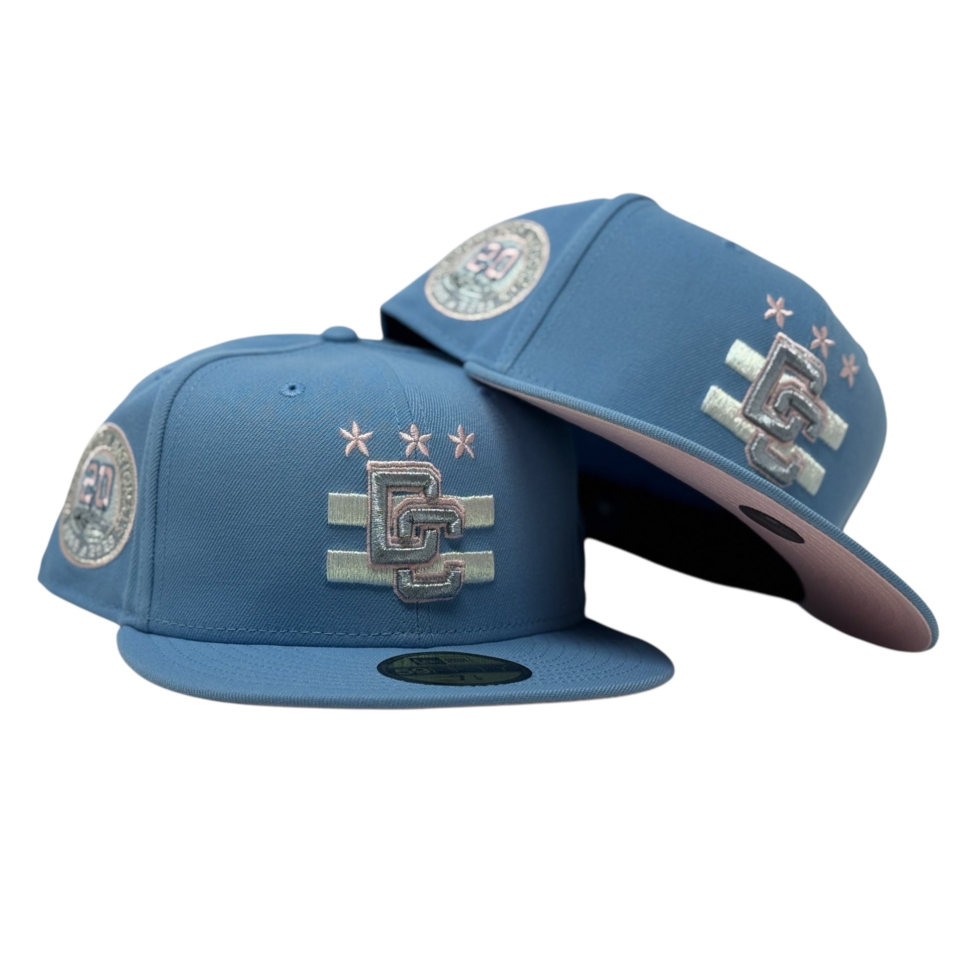 Washington Nationals 20th anniversary pink Brim New Era Fitted Hat