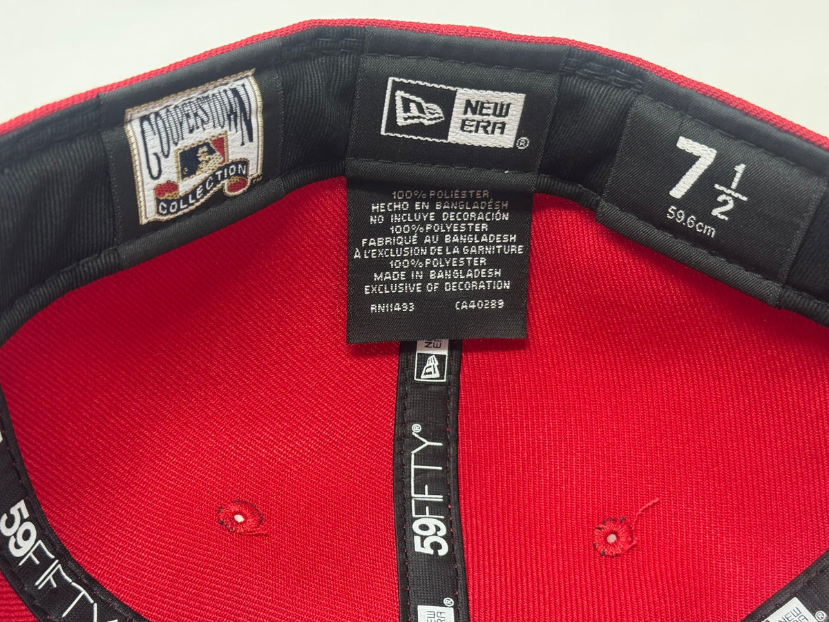 New York Yankees 1999 World Series Floral Logo Fitted Hat-Red