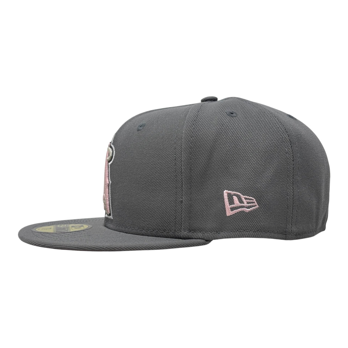 Los Angeles Angels 50th Anniversary Pink Brim New Era Fitted Hat-Gray