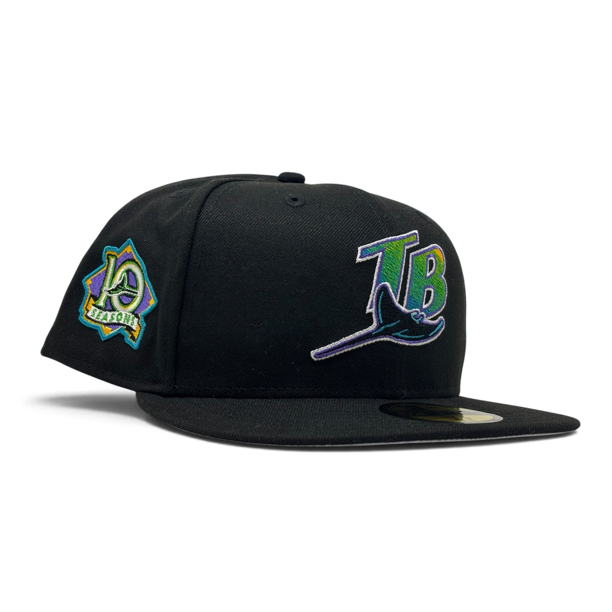 Tampa Bay Devil Rays 10th Seasons Classic New Era Fitted Hat-Black