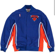 New York Knicks Mitchell & Ness Blue Hardwood Classics Authentic Warm Up