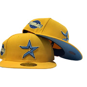 HOUSTON ASTRO 2005 WORLD SERIES YELLOW ICY BRIM NEW ERA FITTED HAT