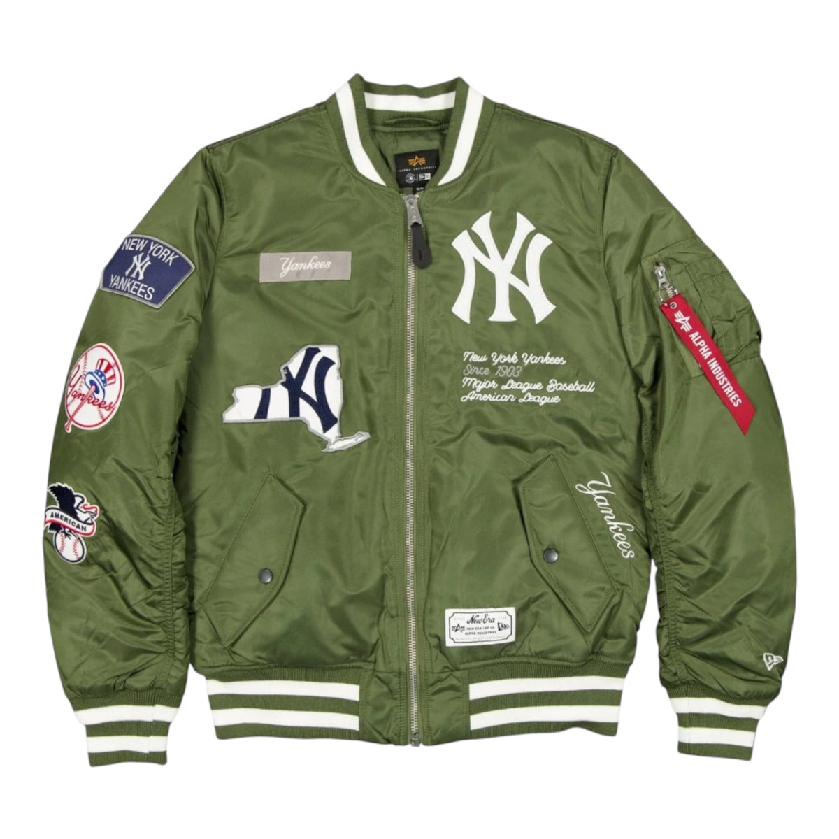 Yankees Olive Bomber Jacket