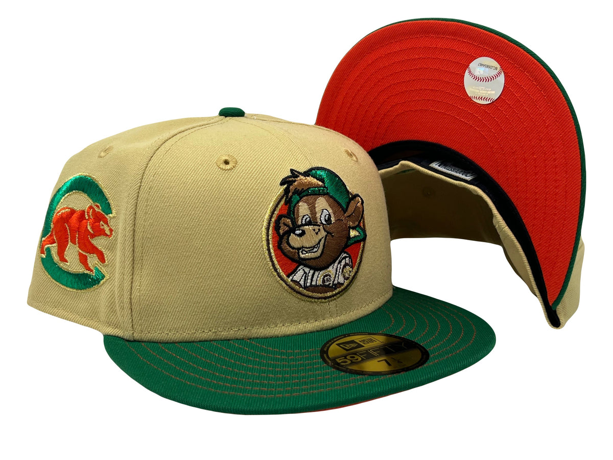 Chicago Cubs "Bear Logo" Visor Stitch Orange New Era Fitted Hat