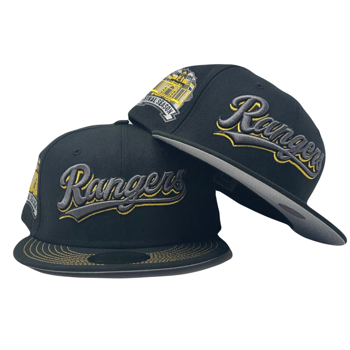 Texas Rangers 1994-2014 Final Season Globe Life Park "Visor Stitch" New Era Fitted Hat