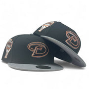 Arizona Diamondbacks 1998 Inaugural Season Black Dark Gray Fitted Hats