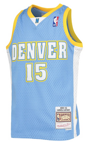 CARMELO ANTHONY DENVER NUGGETS MITCHELL & NESS 2003 SWINGMAN JERSEY