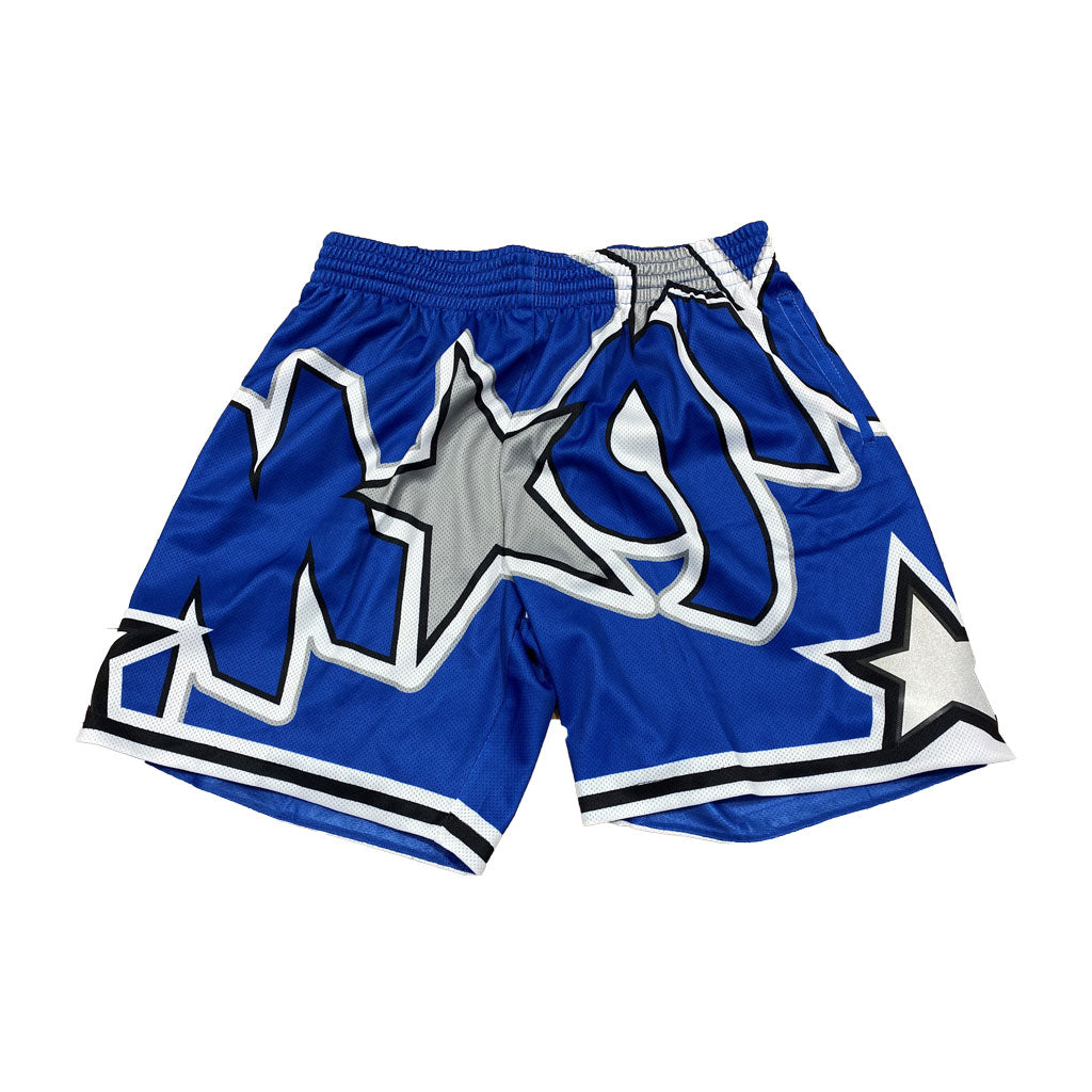 MITCHELL AND NESS ORLANDO MAGICS BIG FACE BASKETBALL SHORTS