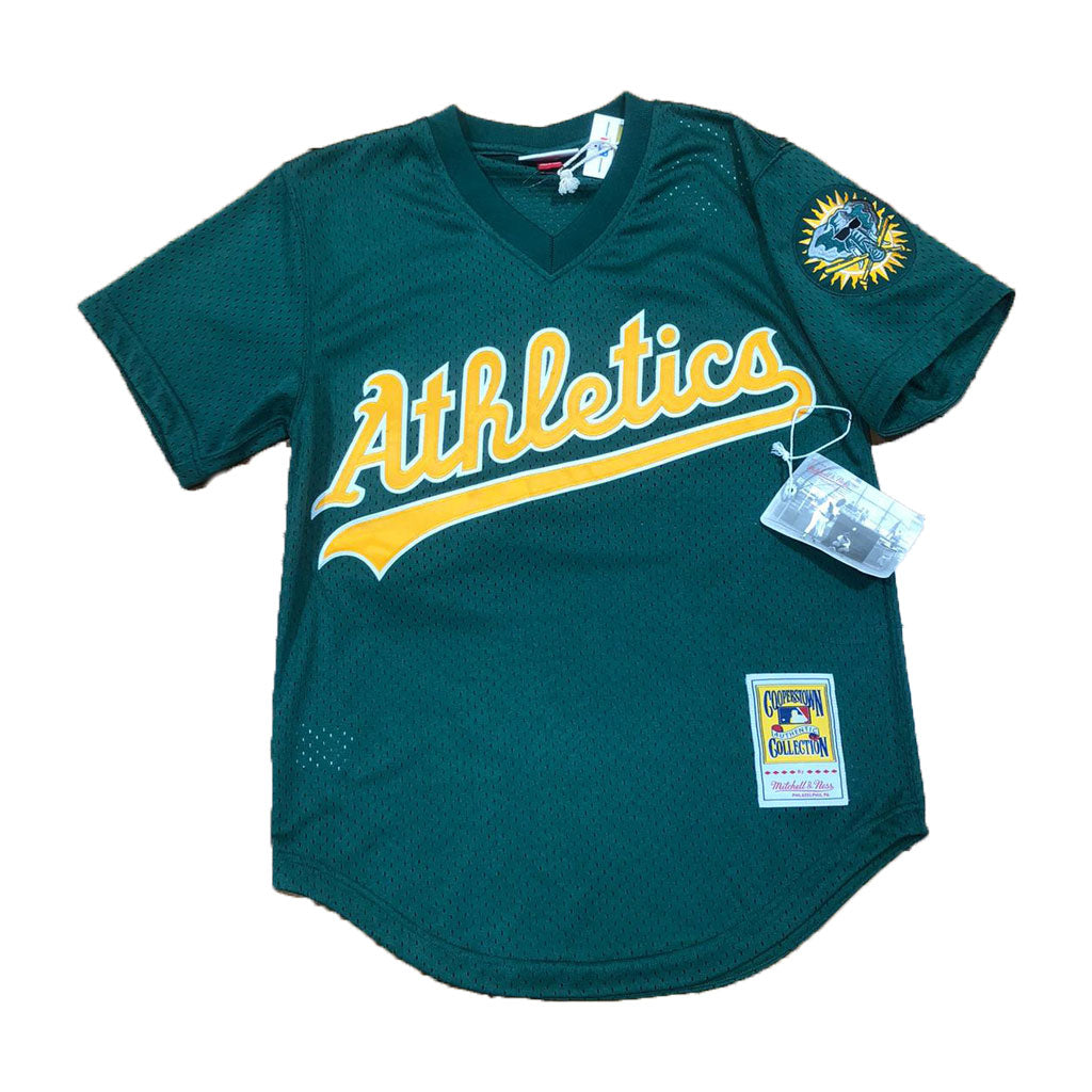 RICKEY HENDERSON 1998 AUTHENTIC MESH BP JERSEY OAKLAND ATHLETICS
