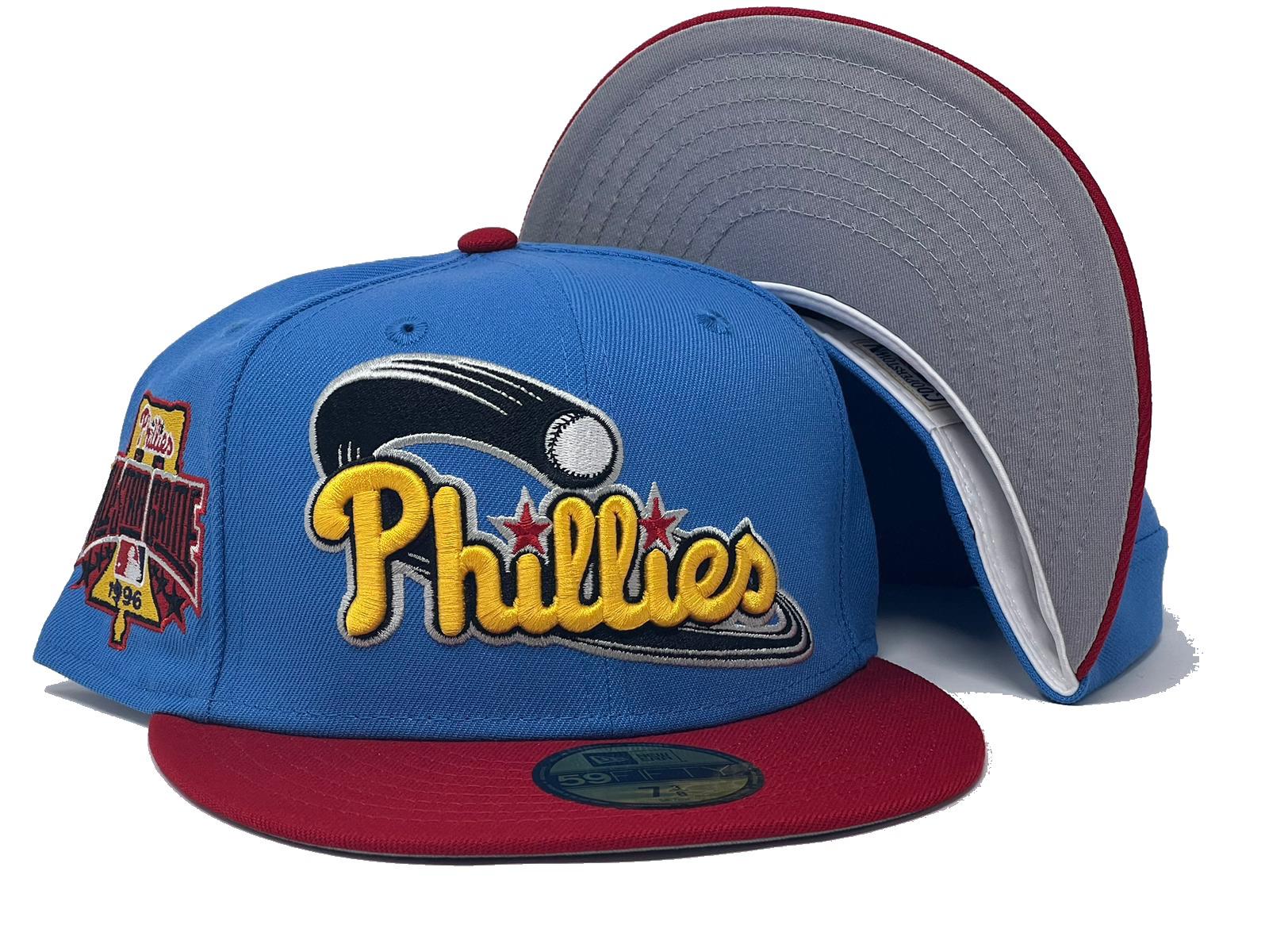 PHILADELPHIA PHILLIES 1996 ALL STAR GAME "GAMECUBE COLLECTION" GRAY BRIM NEW ERA FITTED HAT