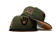 Milwaukee Brewers County Stadium  Peach  Brim New era Fitted Hat