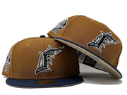 Florida Marlins 25th Anniversary  Camel Brim New Era Fitted Hat