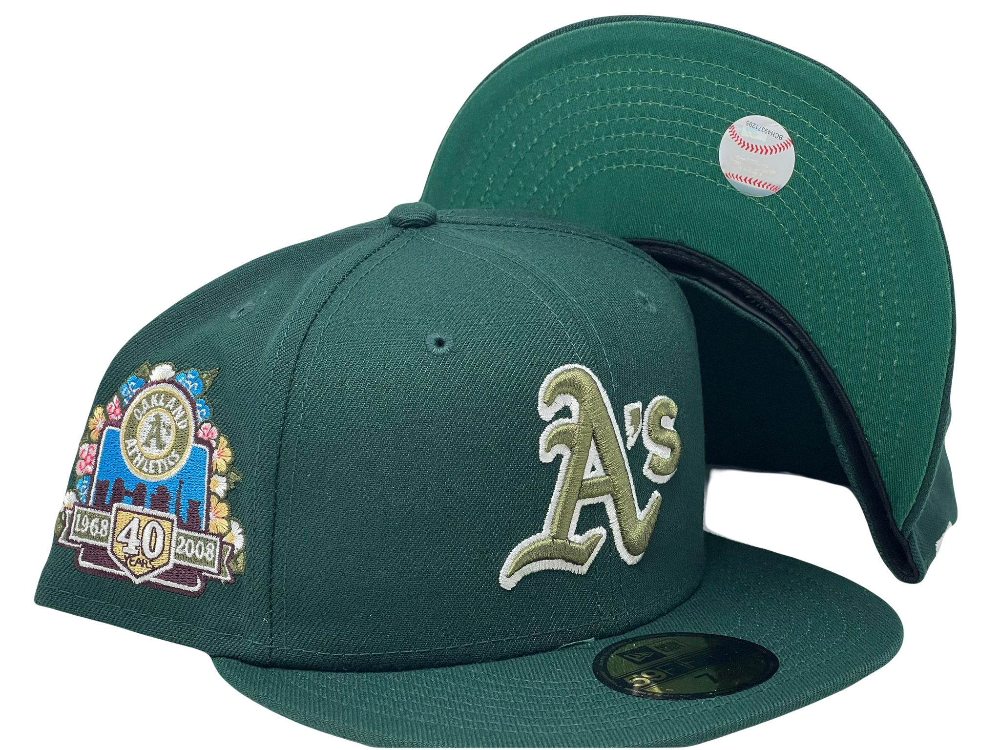 Oakland Athletics 40th Anniversary "Botanical Pack" 59Fifty New Era Fitted Hat