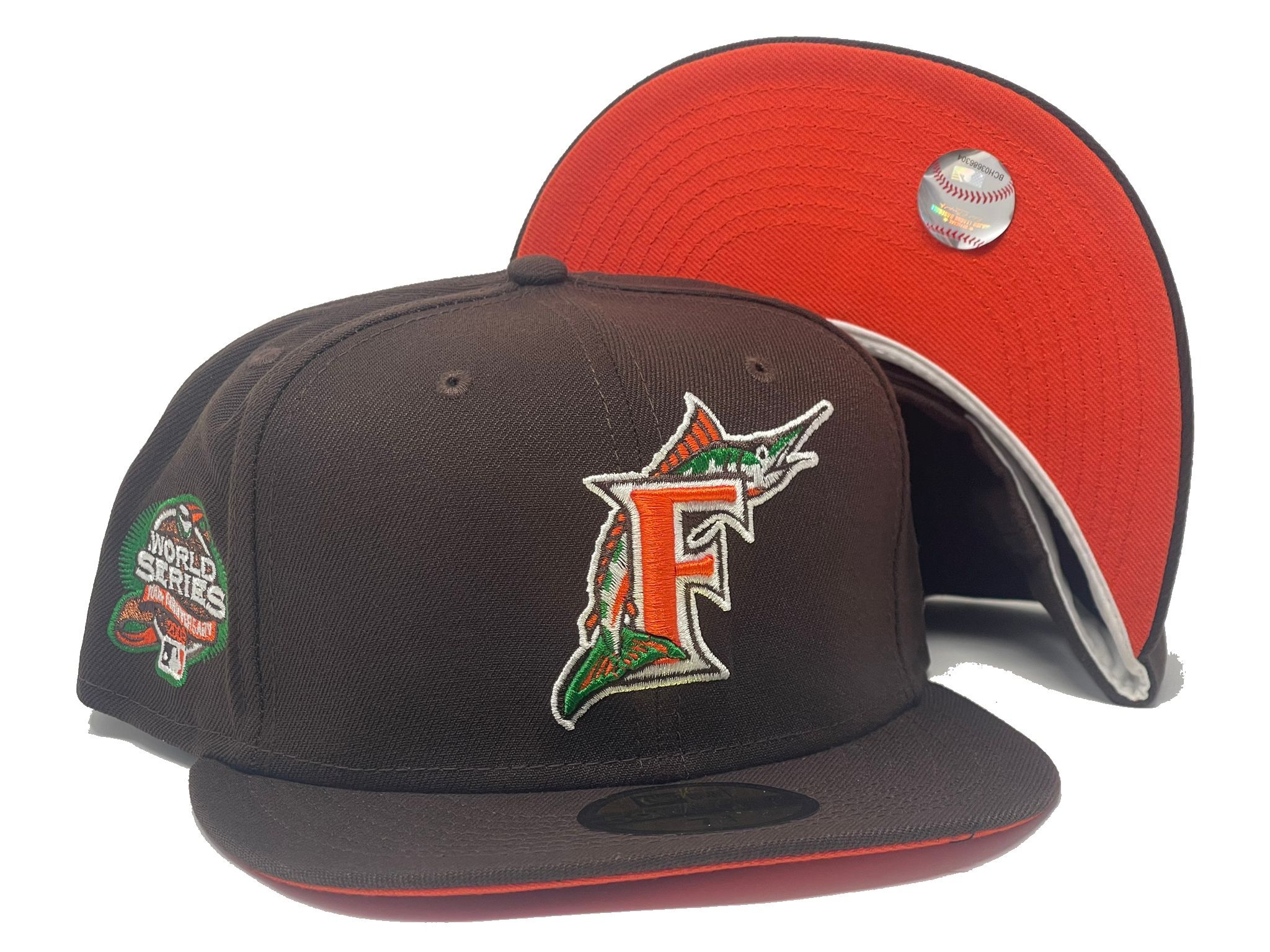 Florida Marlins 2003 World Series "Autumn Collection" Orange Brim New Era Fitted Hat