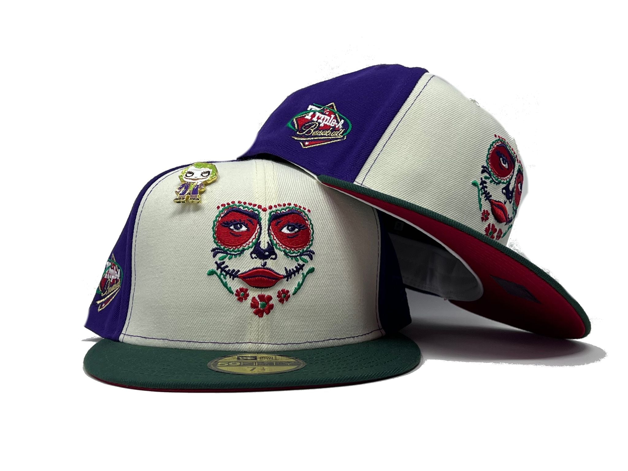 LOS ANGELES LLORONAS TRIPLE A LEAGUE "VILLAIN PACK" RED BRIM NEW ERA FITTED HAT