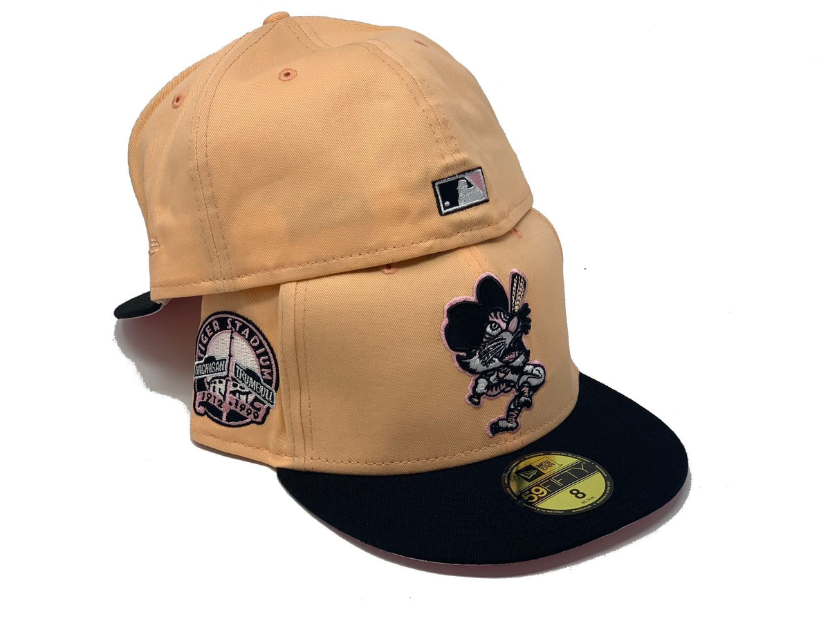 Peach Detroit Tigers Pink Botton Custom 59fifty New Era Fitted