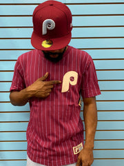 PHILADELPHIA PHILLIES PIN STRIPE NEW ERA SHIRT