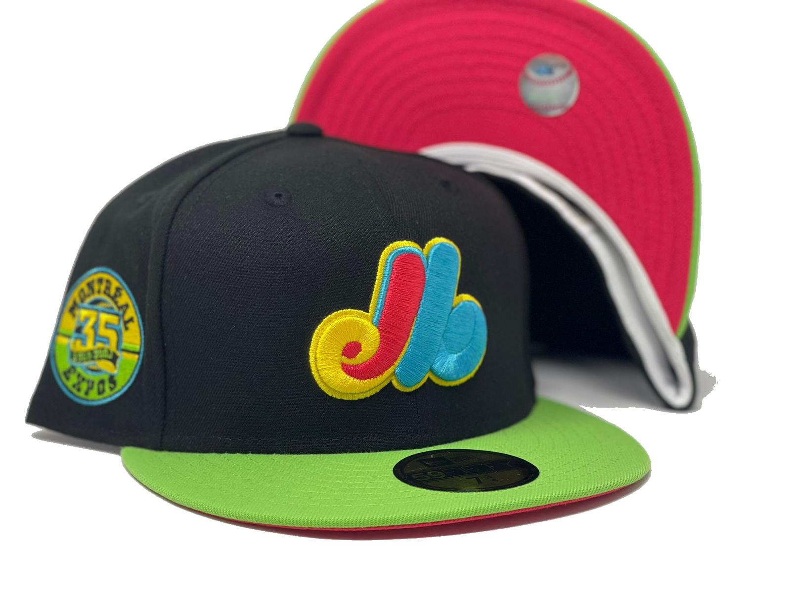 MONTREAL EXPOS 35TH ANNIVERSARTY LAVA RED BRIM NEW ERA FITTED HAT