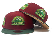 COLORADO ROCKIES 1995 ALL STAR GAME PEACH BRIM NEW ERA FITTED HAT