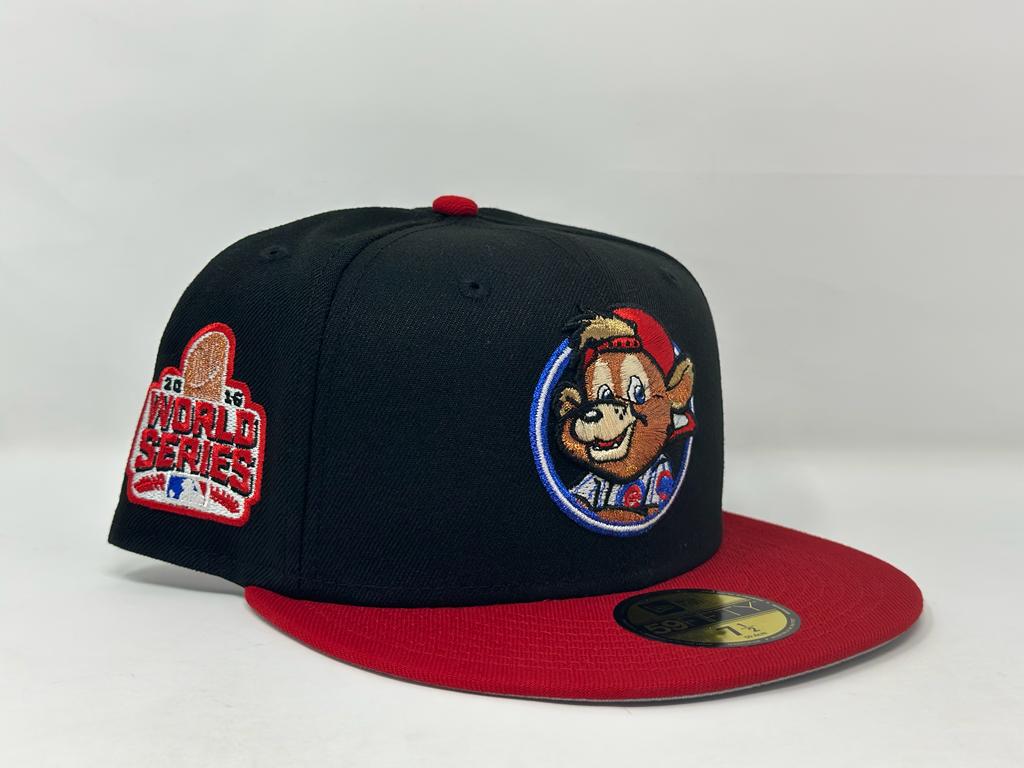 Black Chicago Cubs 2016 World Series "Bear Logo" New Era Fitted 