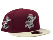 CINCINNATI REDS 1953 ALL STAR GAME BURGUNDY CHROME VISOR GRAY BRIM NEW ERA FITTED HAT
