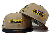 Houston Astros 35th Anniversary Camel Navy Blue Visor Rust Orange Brim New Era Fitted Hat