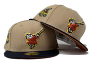 San Diego PADRES 40th Anniversary Camel Navy Visor Rust Orange Brim New Era Fitted Hat