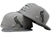St. Louis Cardinals Bush Stadium Final Season Gray Brim New Era Fitted Hat