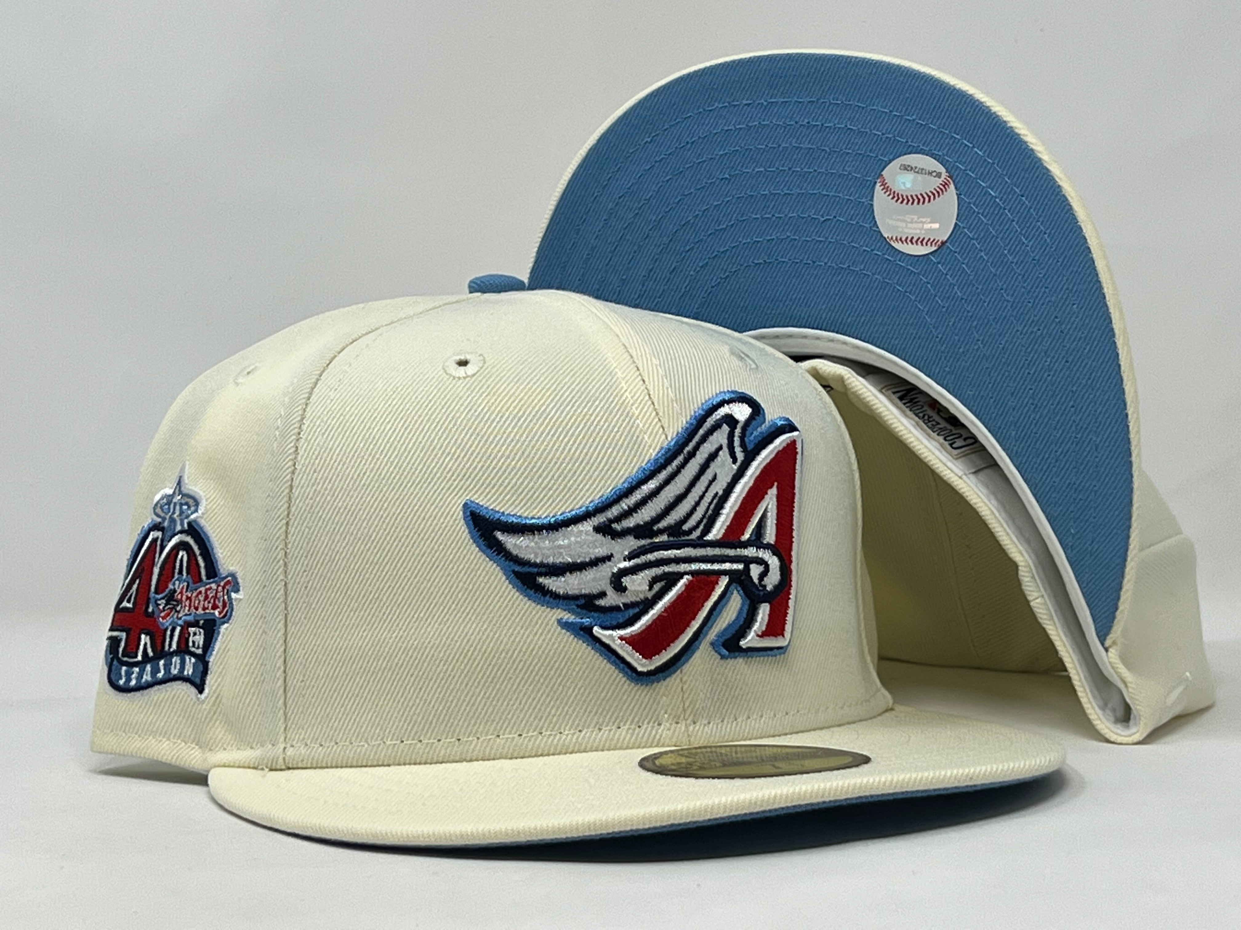 Angels 40th Anniversary "OFF WHITE DOME"  Icy Brim New Era Fitted Hat